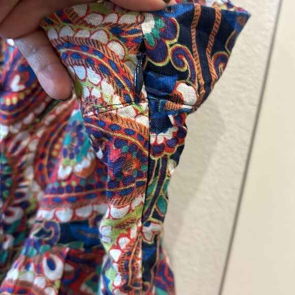 Lands End 100% Linen Colorful Pattern Sleeveless Pockets Dress Plus 26W​​​ - Picture 5 of 13